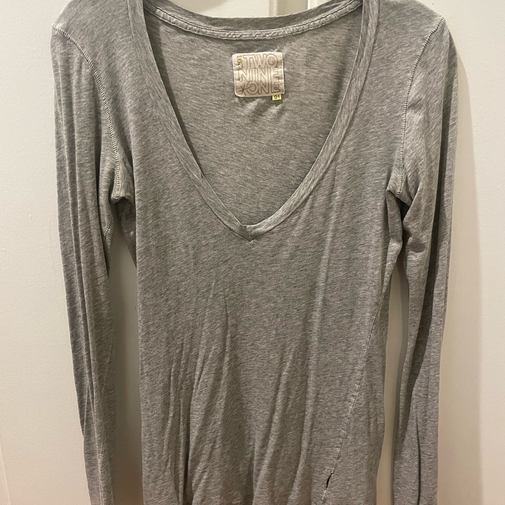 291 Two Nine One Grey Small Long Sleeve Shirt